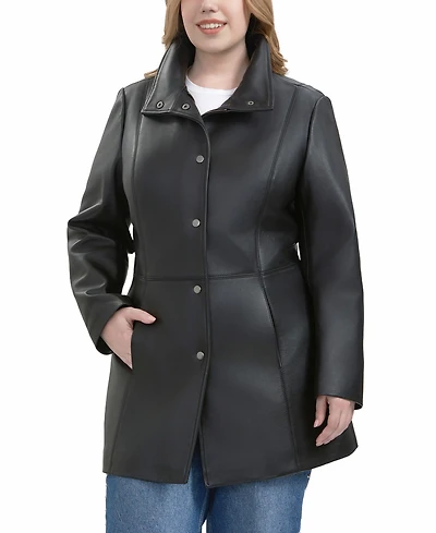 Bgsd Plus Rosie Leather Coat