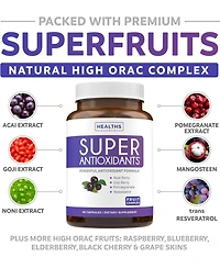 Super Antioxidants Supplement | Powerful Super Food Antioxidant Daily Blend | Acai Berry, Goji, Pomegranate & Trans Resveratrol | Herbal and Fruit For