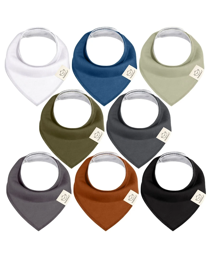 KeaBabies 8pk Baby Bandana Bibs, Drool Bibs for Girl, Boy, Infant, Newborn