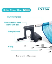 Intex Heavy Duty Aluminum Solar Above Ground Pool Cover Reel, Cover Not Included