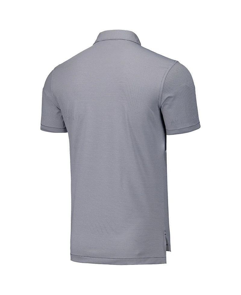Peter Millar Men's Navy Atlanta Braves Jubilee Stripe Stretch Jersey Polo