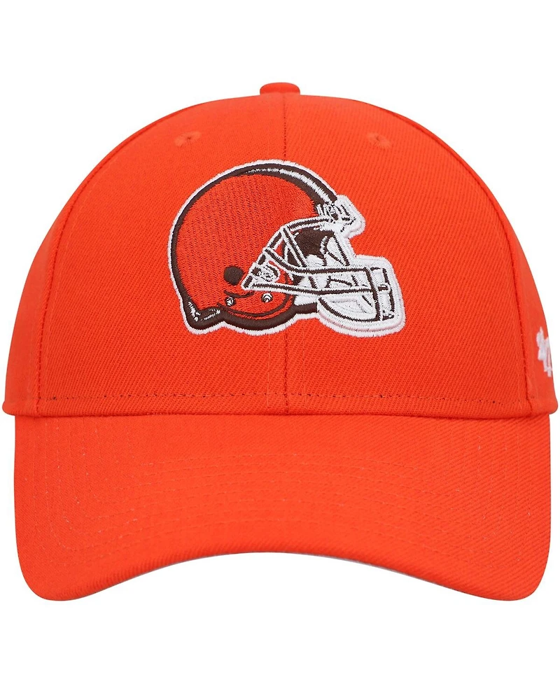 '47 Brand Men's Orange Cleveland Browns Mvp Adjustable Hat