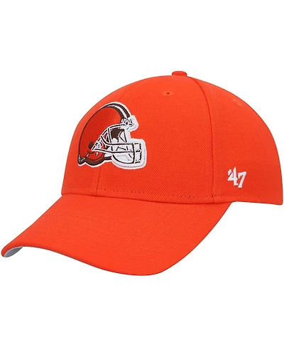 '47 Brand Men's Orange Cleveland Browns Mvp Adjustable Hat