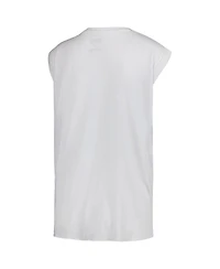 Wear by Erin Andrews Women's White Colorado Buffaloes Coach Prime Working Sleeveless Muscle T-Shirt