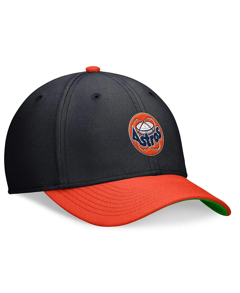 Nike Men's Navy/Orange Houston Astros Cooperstown Collection Rewind SwooshFlex Performance Hat