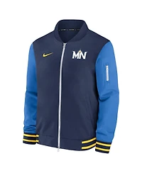 Nike Men's Navy Minnesota Twins 2024 City Connect Authentic Collection Game Time Full-Zip Bomber Jacket