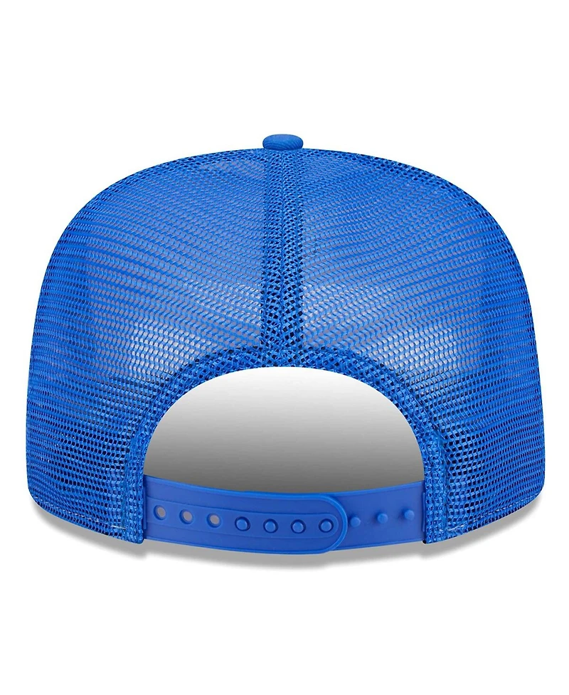 New Era Men's White/Royal Los Angeles Rams Banger 9FIFTY Trucker Snapback Hat