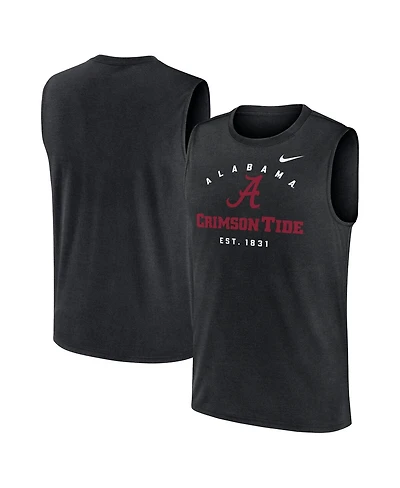 Nike Men's Black Alabama Crimson Tide Primetime Legend Lock Up Performance Muscle Tank Top