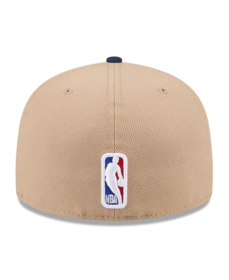 New Era Men's Tan/Navy Denver Nuggets 2024 Nba Draft 59FIFTY Fitted Hat