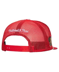 Mitchell & Ness Men's Red Chicago Bulls Roper Meshback Trucker Snapback Hat