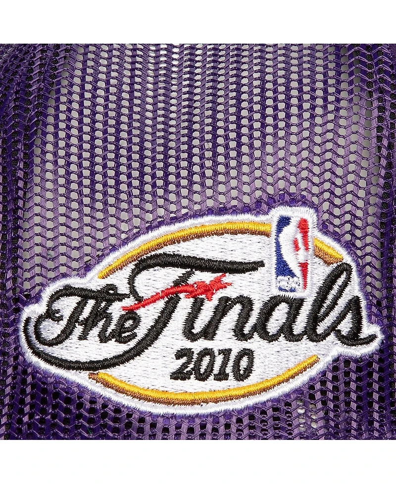 Mitchell & Ness Men's Purple Los Angeles Lakers Roper Meshback Trucker Snapback Hat