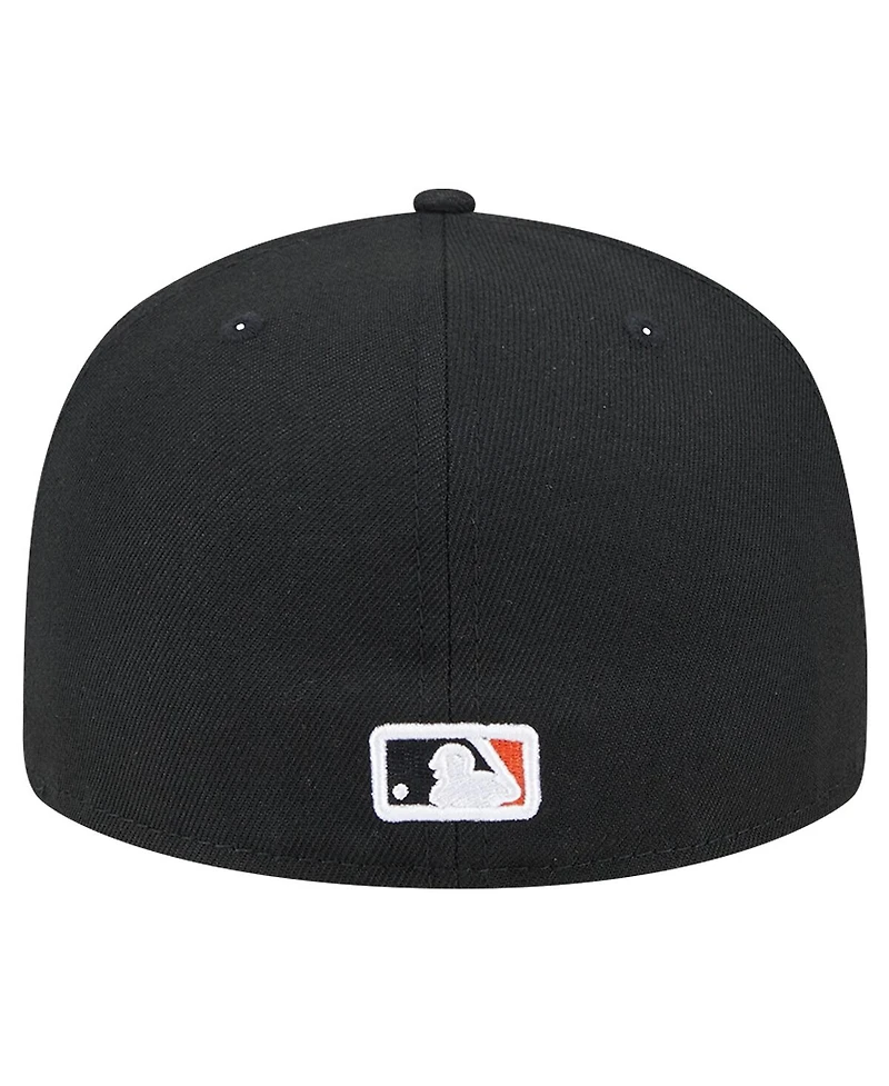 New Era Men's Black San Francisco Giants Checkered Undervisor 59FIFTY Fitted Hat