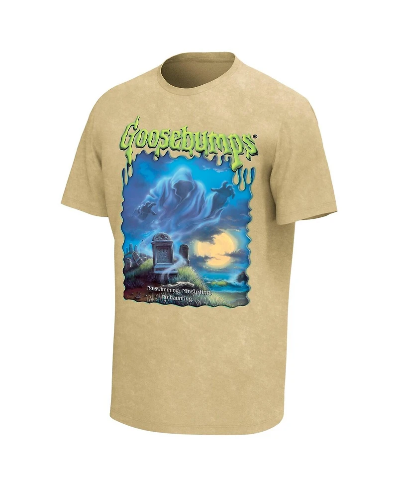 Philcos Men's Natural Goosebumps Ghost Beach Washed Graphic T-Shirt