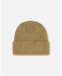 Deux par Kids Unisex Mid-Season Knit Hat Taupe - Toddler|Child