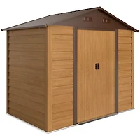 Outsunny 8' x 6' Storage Shed Garden Tool House w/ Vents Doors