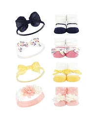 Hudson Baby Infant Girl 16Pc Headband and Socks