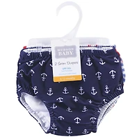 Hudson Baby Boys Swim Diapers, Whale Anchor, 12-18 Months