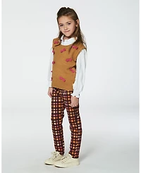 Deux par Deux Toddler Girls Knit Vest With Bows Golden Brown - Toddler|Child