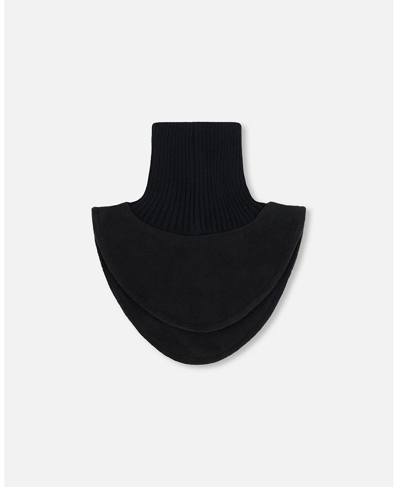 Deux par Deux Kids Unisex Neckwarmer Black - Toddler|Child