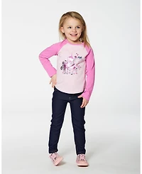 Deux par Deux Toddler Girls Dark Blue Denim Jeggings - Toddler|Child