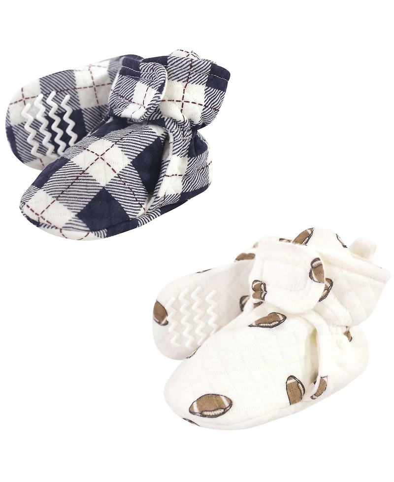 Hudson Baby Boys Quilted Booties Two Pack