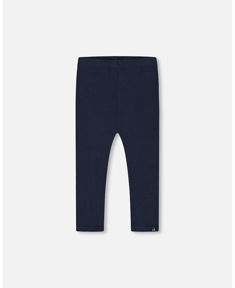 Deux par Deux Big Girls Rib Leggings Navy