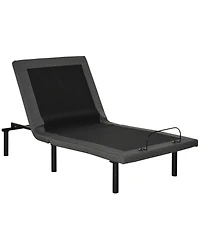 Homcom Adjustable Frame Twin Zero Gravity Powered Bed Base w/ Remote, Incline, Grey