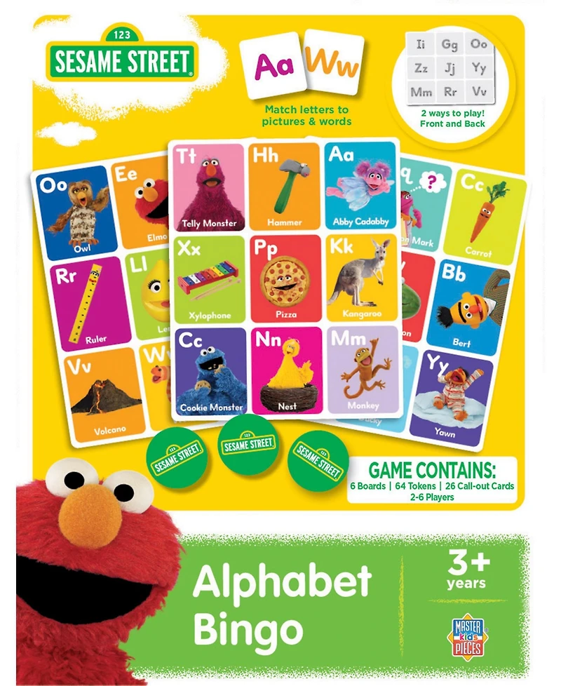 MasterPieces Sesame Street Alphabet Bingo for Kids and Families