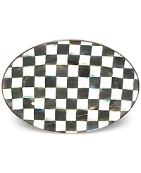 Mackenzie-Childs Courtly Check Enameled Steel Small Oval Platter