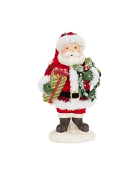 Slickblue Santa Figurine With Pine Tree And Present Accents (Set of 3)