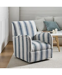 Hulala Home Pancy Transitional Swivel Armchair with 360-Degree Swivel