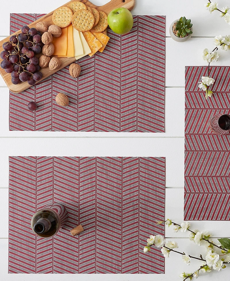 Design Imports Textured Twill Weave Placemat Set of 6
