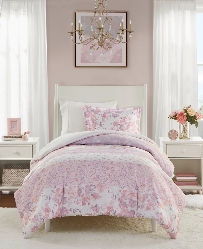 Intelligent Design Oliena Floral Paisley 2-Pc. Duvet Cover Set, Twin/Twin Xl