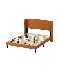 Hulala Home Gerald Modern Upholstered Wingback Platform Bed