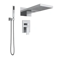 Casainc 22 Inch Luxury Waterfall Shower System Valve Kit with Handheld Spray