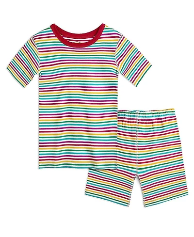 Mightly Kids Kids' Fair Trade 100% Organic Cotton Tight Fit Shortie Pajamas Set