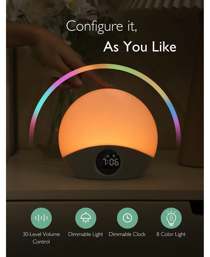 Momcozy Baby Sunrise Sound Machine - Wake-up Light