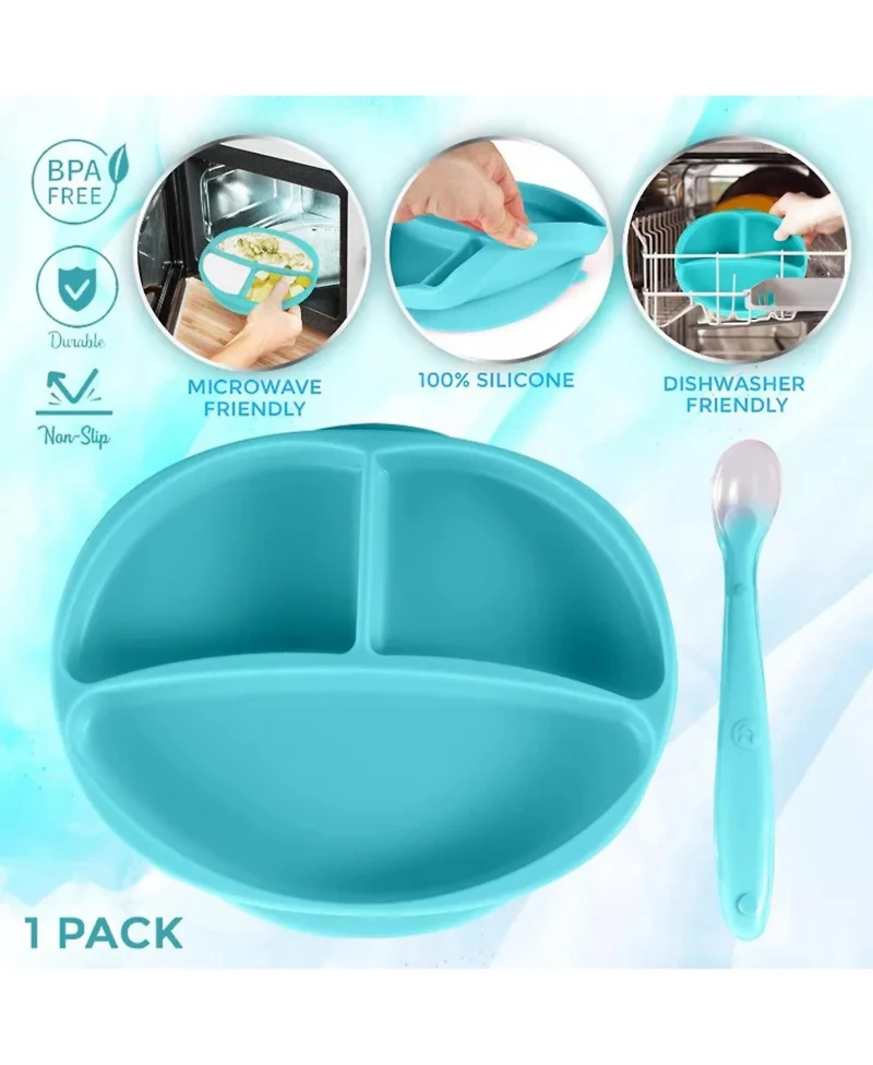 Sperric Silicone Baby Suction Plate for Self Feeding Training