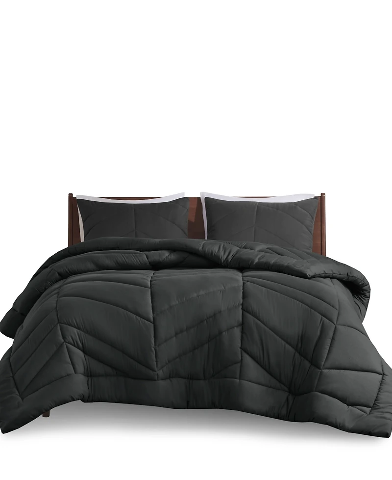 Intelligent Design Remy Quilted Chevron 3-Pc. Comforter Set, Full/Queen