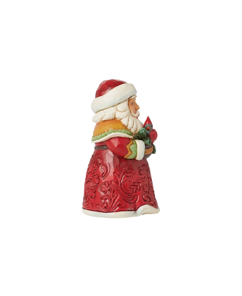 Jim Shore Mini Santa with Cardinal Figurine