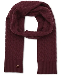 Coach Soft Rib Cable Knit Scarf