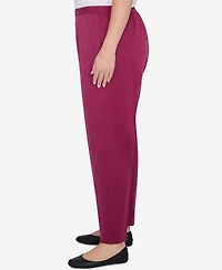 Alfred Dunner Plus Size Wine Country Classic Faux Suede Slant Pocket Medium Length Pant