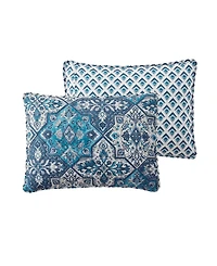 Indigo Ink White Denim Medallion Reversible 2-Pc. Quilt Set, Twin