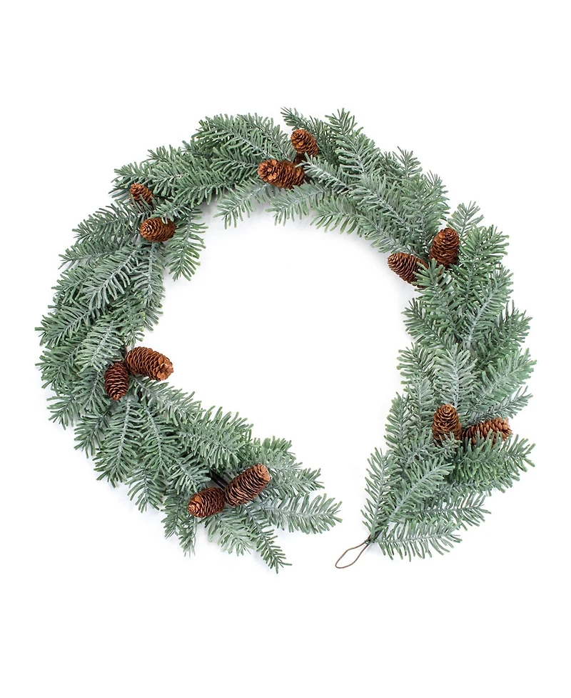 Slickblue Winter Pine Garland with Pinecone Accents (Set of 2)