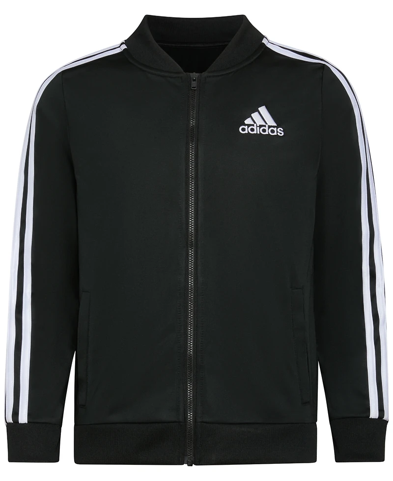 adidas Big Girls Zip Front Tricot Bomber Jacket
