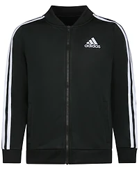 adidas Big Girls Zip Front Tricot Bomber Jacket