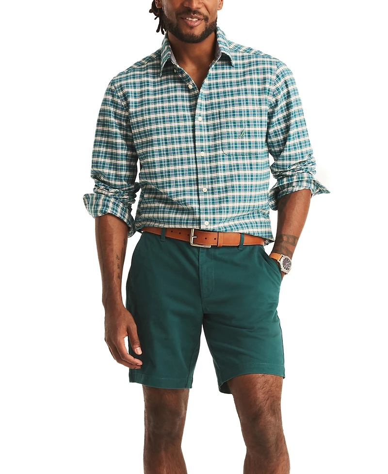 Nautica Men's Relaxed-Fit Plaid Button-Down Oxford Shirt