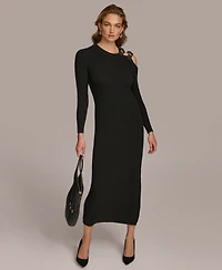 Donna Karan Women's Cut-Out Buckle-Strap Midi Dress