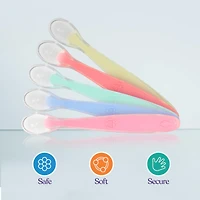 Sperric Best Baby Spoons First Stage 4 Months, Soft Food Grade Silicone, Baby Spoon Self Feeding, Infant Spoons First Stage Toddler Spoons, Baby Utens