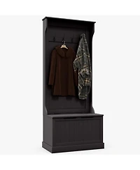 Homcom Hall Tree with Coat Rack, Storage, and Sitting Bench,